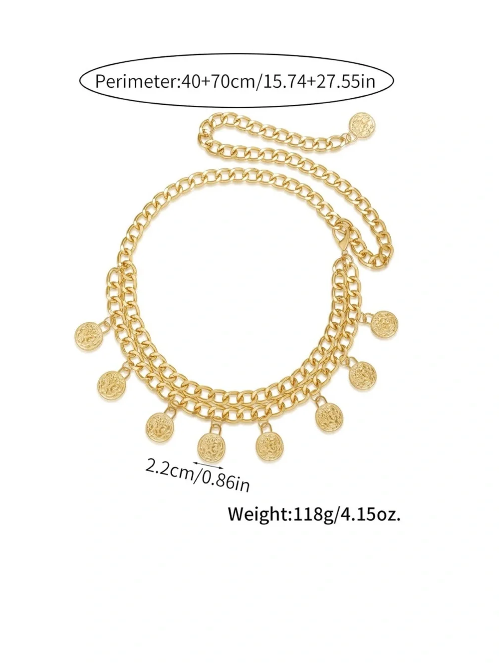 Coastal Luxe  Coin Chain Waist Belt